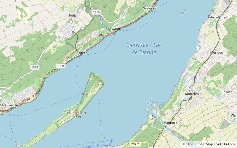 Lac de Bienne location map