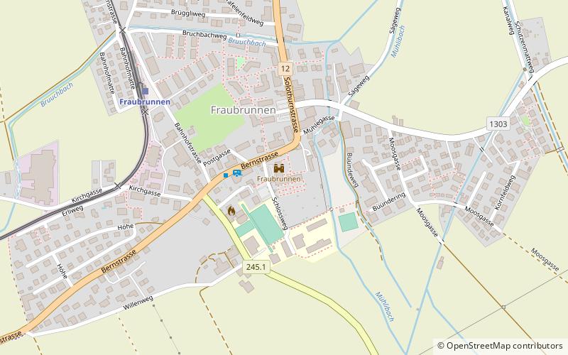 Fraubrunnen Abbey location map