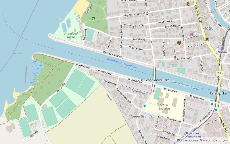 Nidau-Büren Canal location map