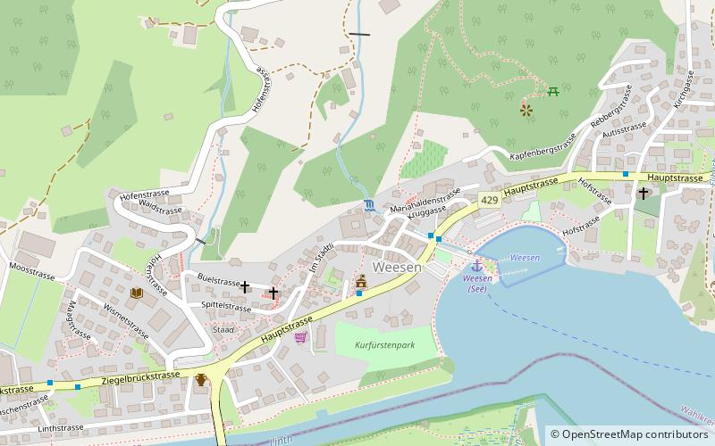 Weesen Abbey location map