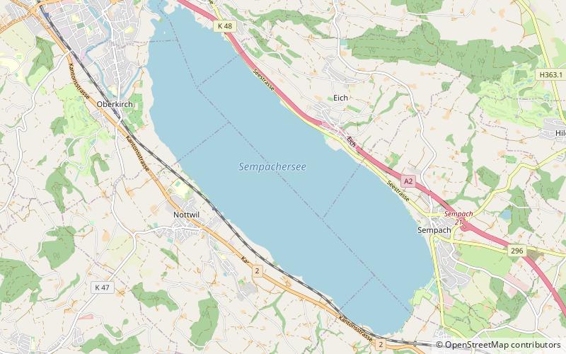 Lago de Sempach location map