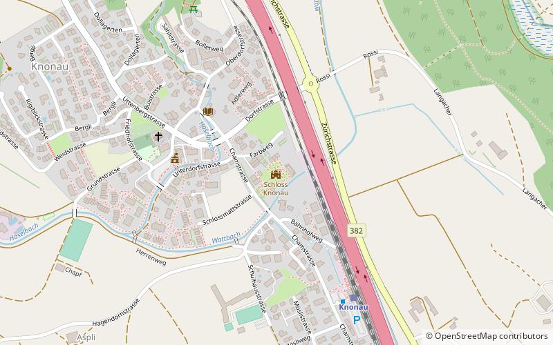 Knonau location map