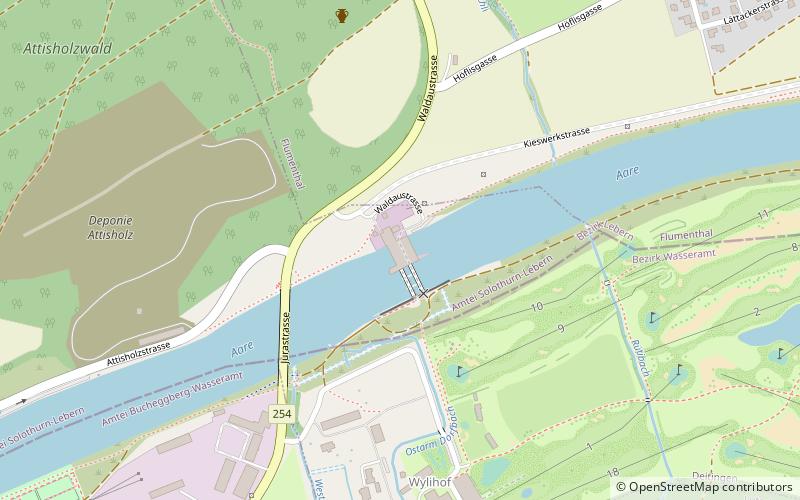 Barrage de régulation de Flumenthal location map