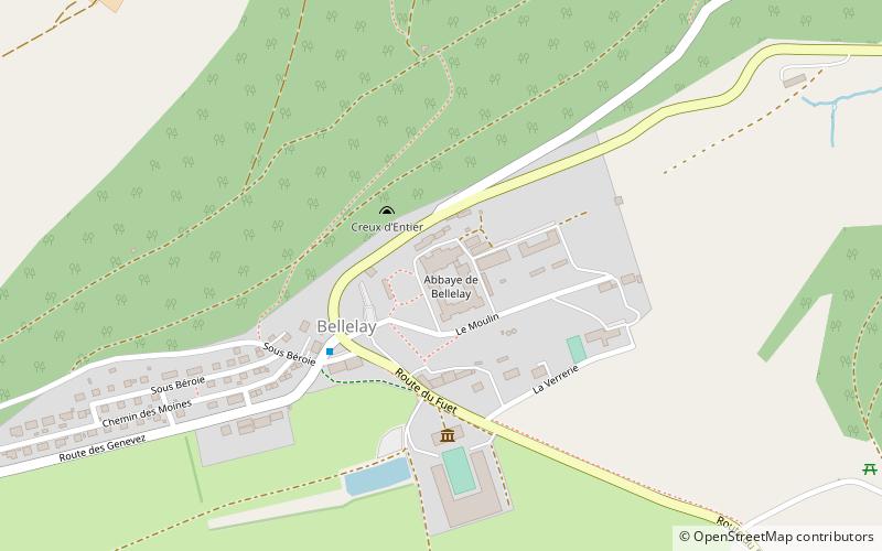 Bellelay Abbey location map