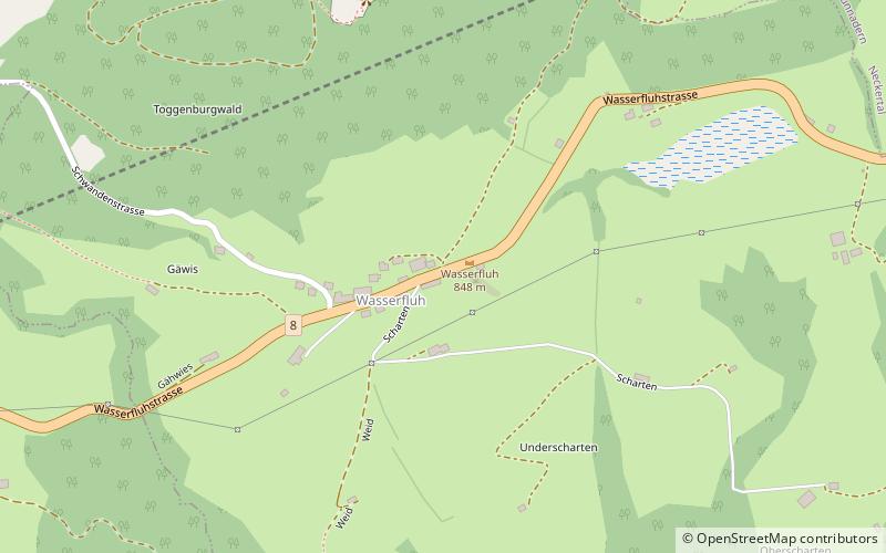 Wasserfluh Pass location map