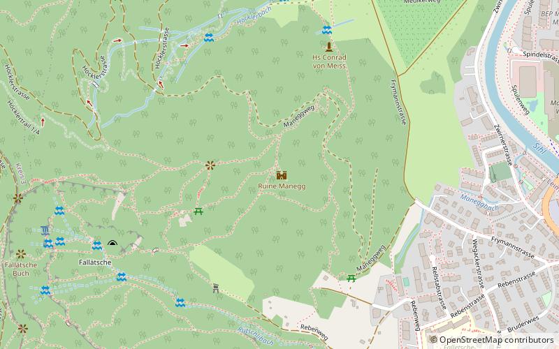 Manegg Castle location map