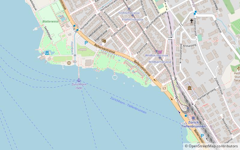 Strandbad Tiefenbrunnen location map