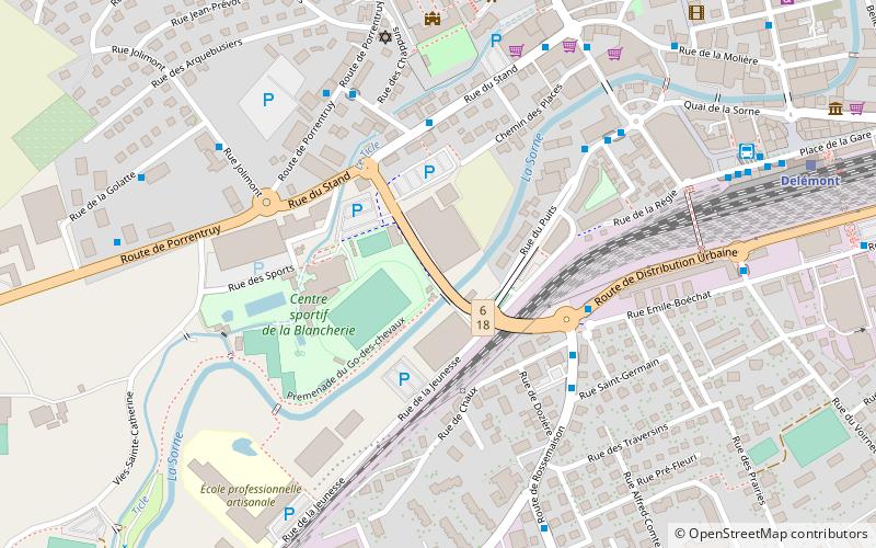 stade de la blancherie delemont location map