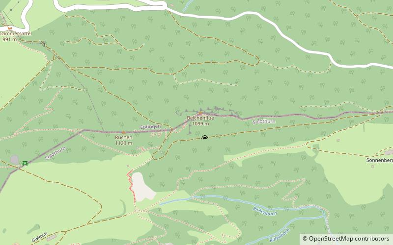 Belchenflue Pass location map