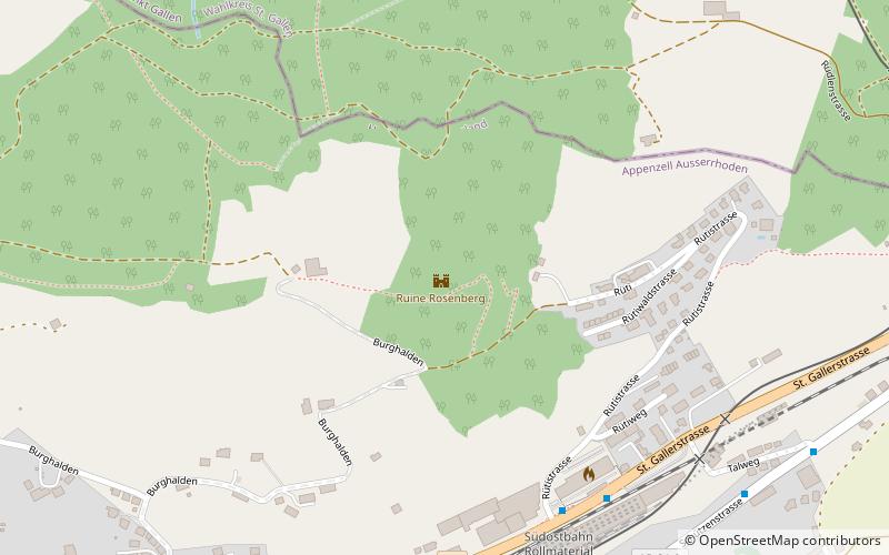 Ruine Rosenberg location map