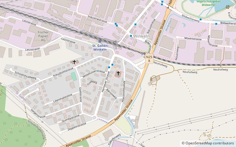 Bruder-Klaus-Kirche St. Gallen-Winkeln location map