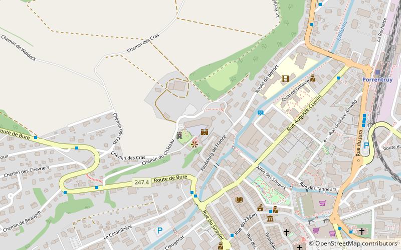 Porrentruy Castle location map