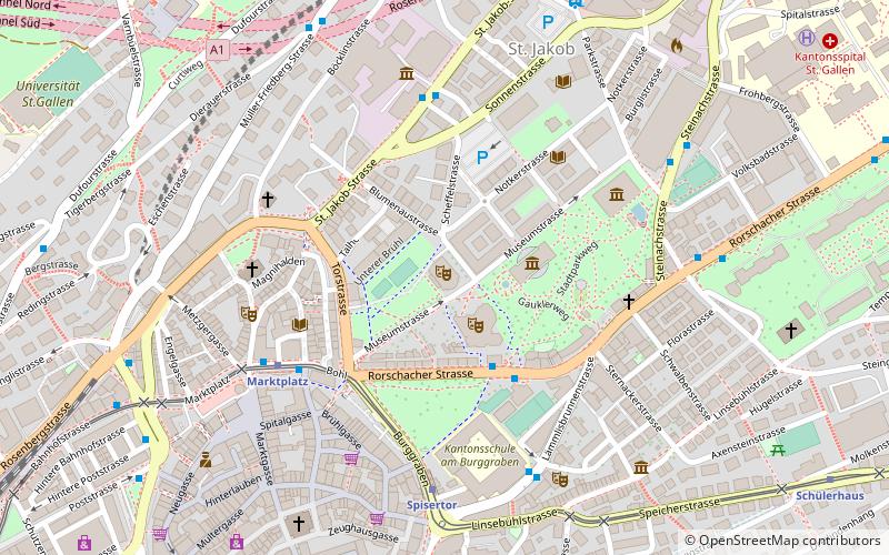 Tonhalle St. Gallen location map