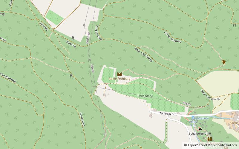 Ruine Frohberg location map