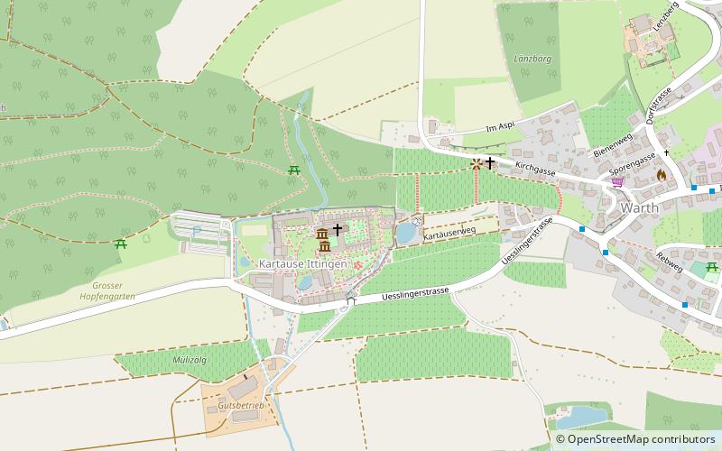 Ittingen Charterhouse location map