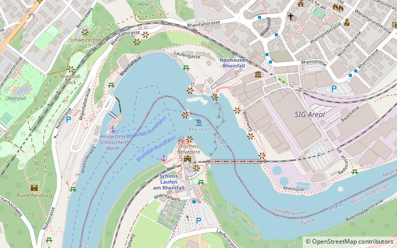 Rhine Falls location map