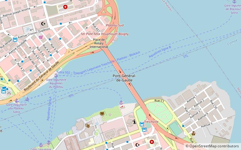 pont general de gaulle abidjan location map