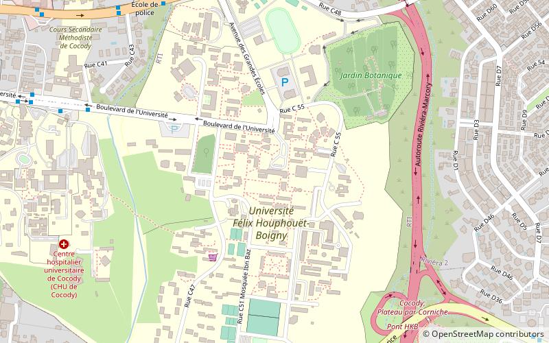 Université Félix Houphouët-Boigny location map
