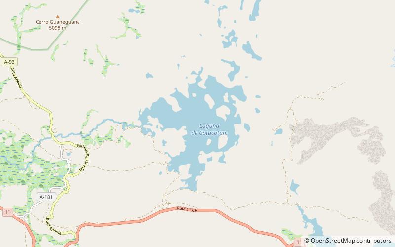 Cotacotani Lake location map
