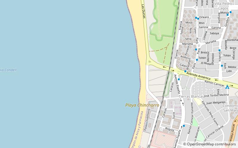 playa chinchorro arica location map