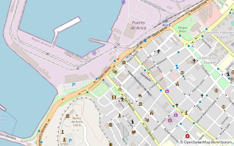 Former Arica Custom House location map