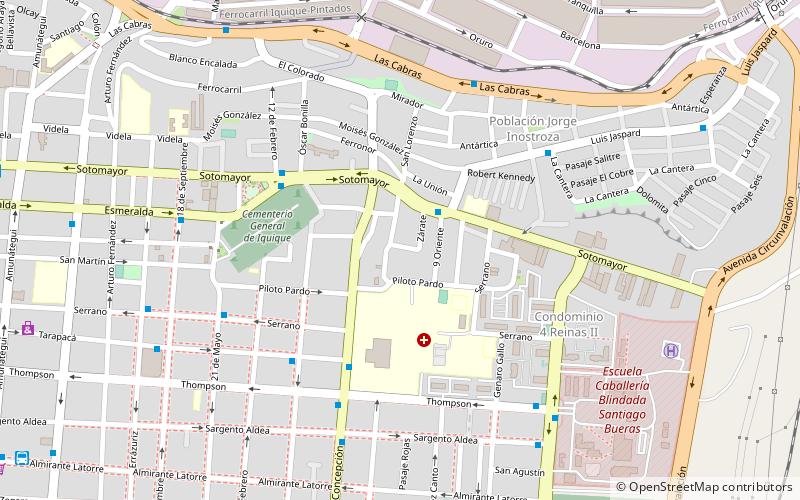 baquedano street iquique location map