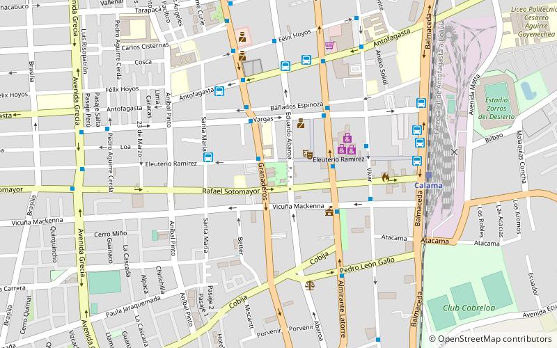 plaza 23 de mayo calama location map