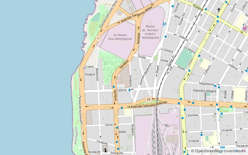 vega central de antofagasta location map