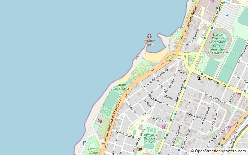 playa las almejas antofagasta location map