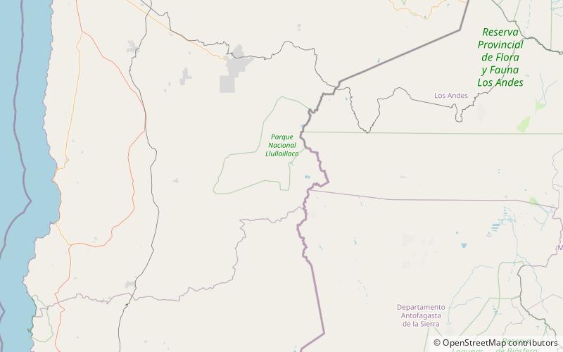 volcan de la pena llullaillaco national park location map