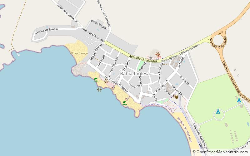 Caldera and Bahía Inglesa location map