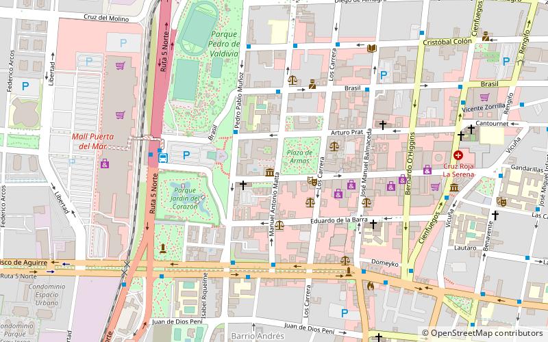 plaza gabriel gonzalez videla la serena location map