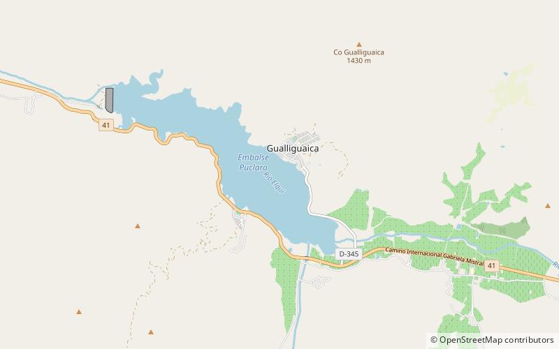 Puclaro-Staudamm location map