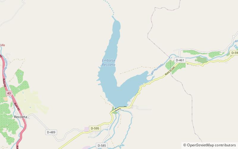 Recoleta Dam location map