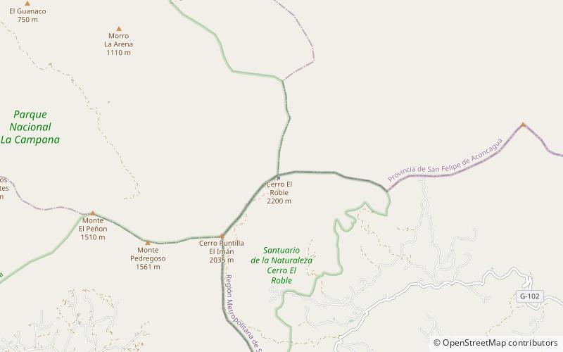 Cerro El Roble location map