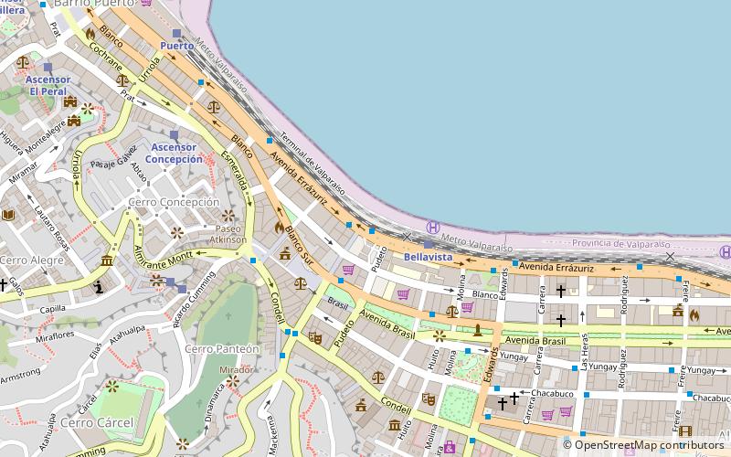 pasarela peatonal bellavista valparaiso location map