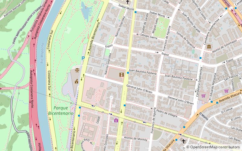 mall casa costanera santiago location map