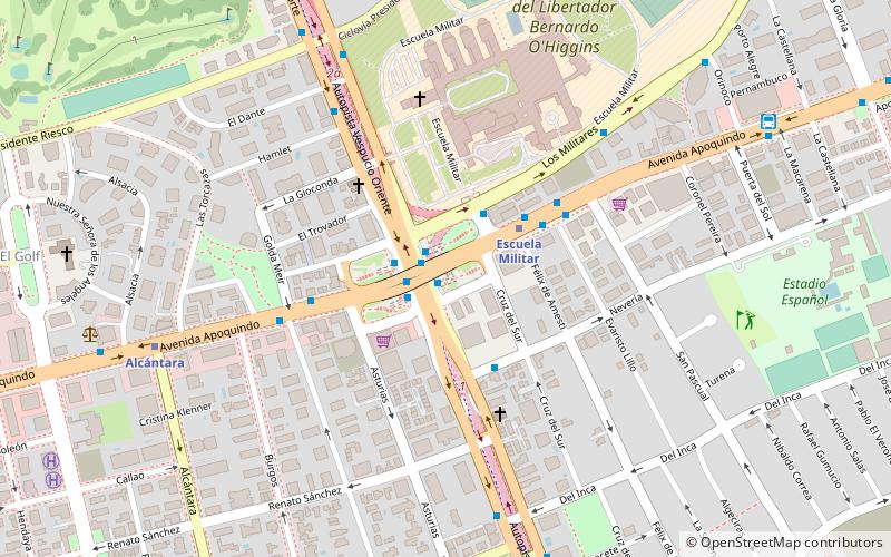 subcentro las condes santiago location map