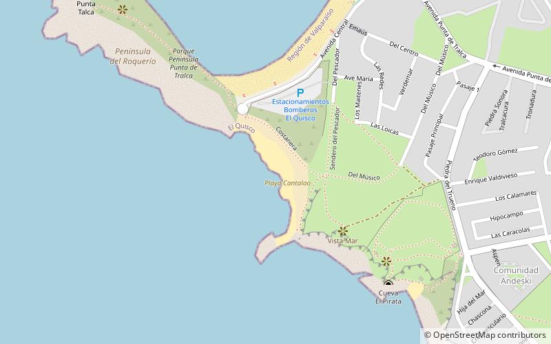 playa cantalao isla negra location map