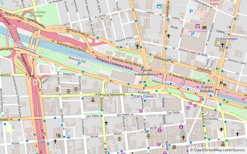 Gare Mapocho location map
