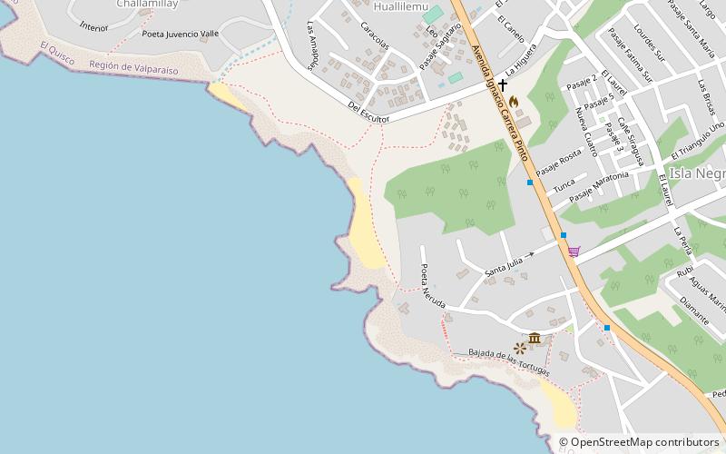 playa las conchitas isla negra location map