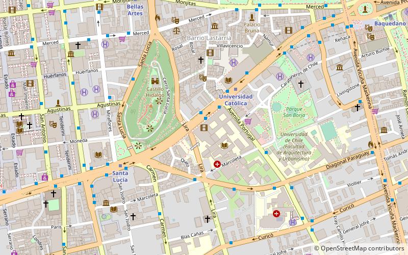 pontificia universidad catolica de chile santiago de chile location map