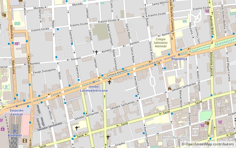 Avenida Libertador General Bernardo O'Higgins location map