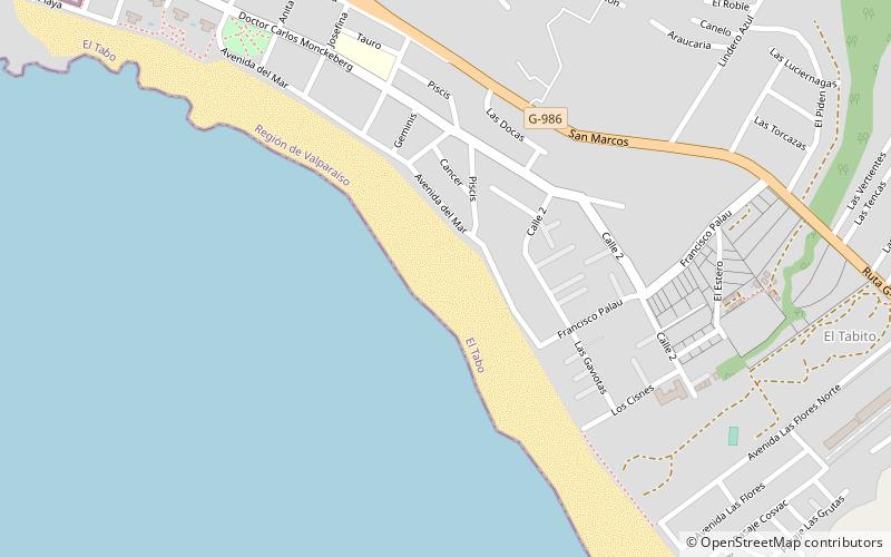 playa chepica isla negra location map