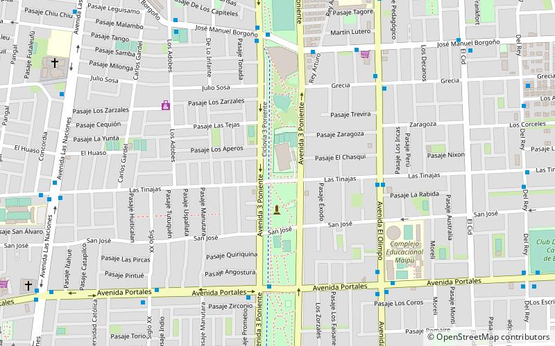 parque central avenida 3 poniente santiago de chile location map