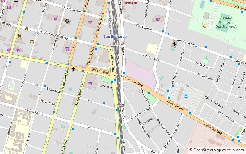 baquedano san bernardo location map