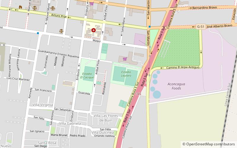 estadio lautaro buin location map