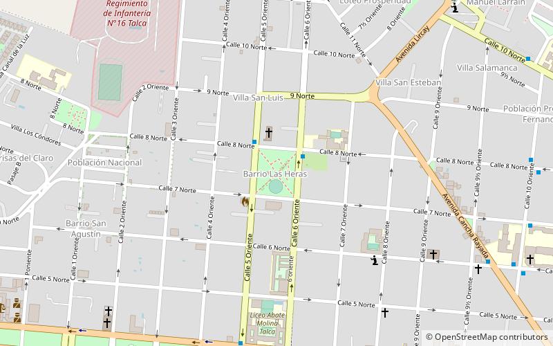 plaza las heras talca location map
