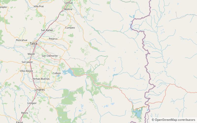 Altos de Lircay National Reserve location map