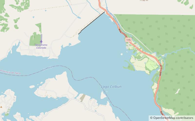 Colbún Lake location map